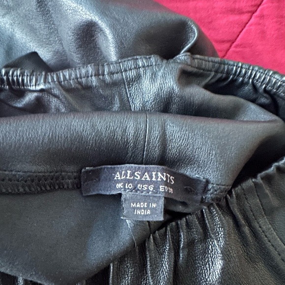 AllSaints real leather Cora leggings US6 - Picture 3 of 5